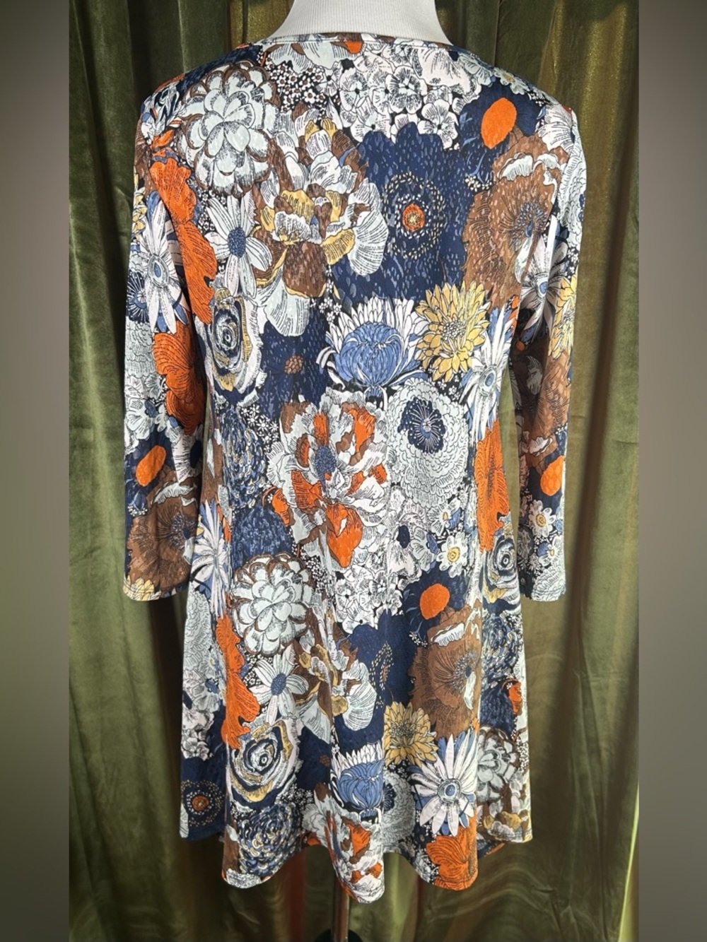 From The Heart Floral Lattice-neck Bohemian Tunic dress - Picture 5 of 5